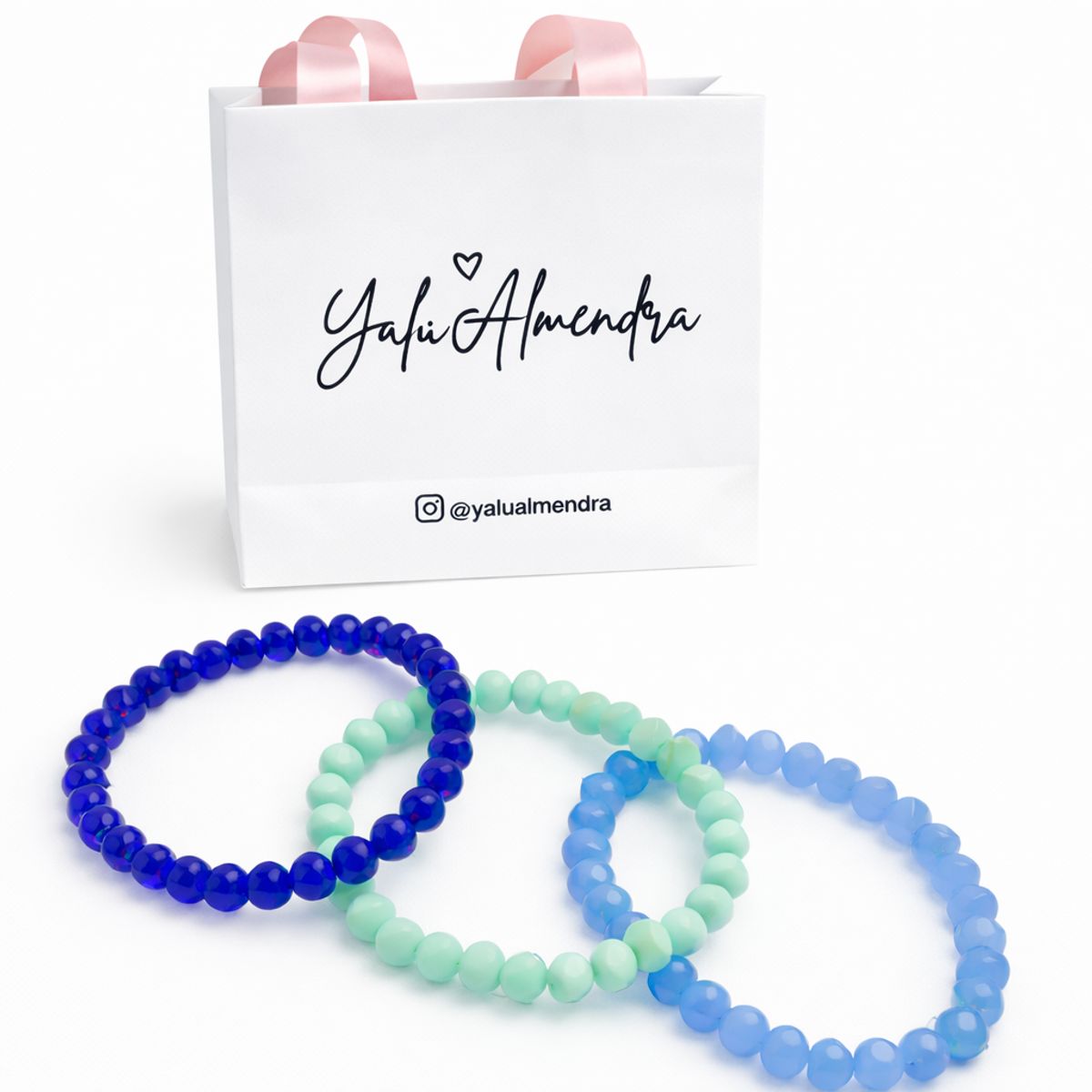 GENERICO - Pulsera Rondela Facetada Azul