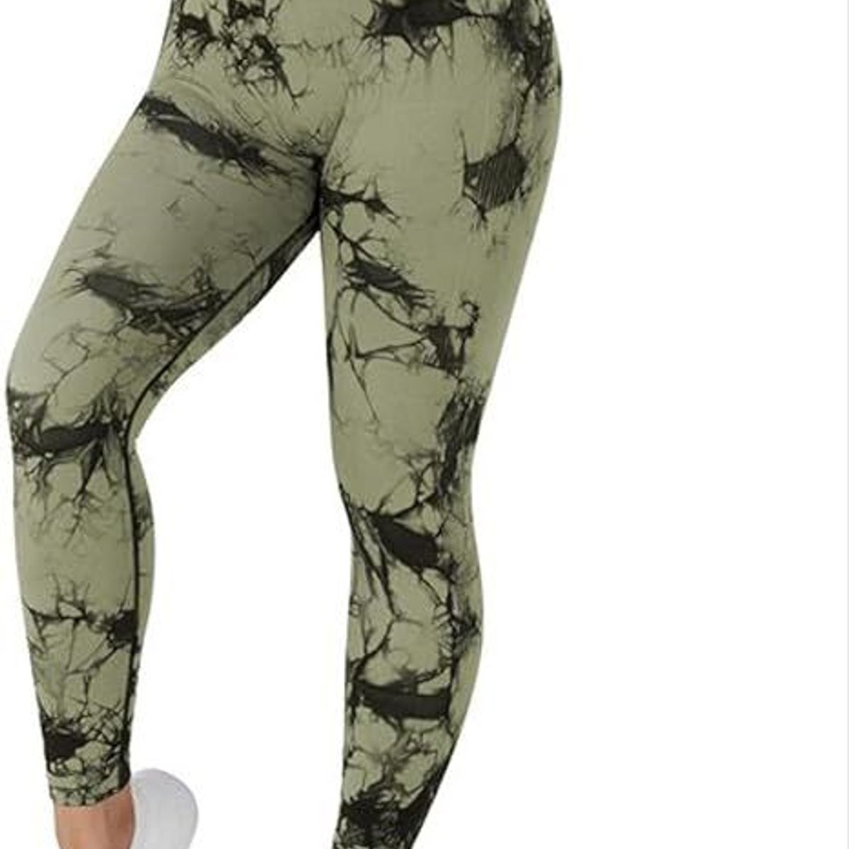 GENERICO - Malla Deportivas Tie Dye Push Up verde con negro
