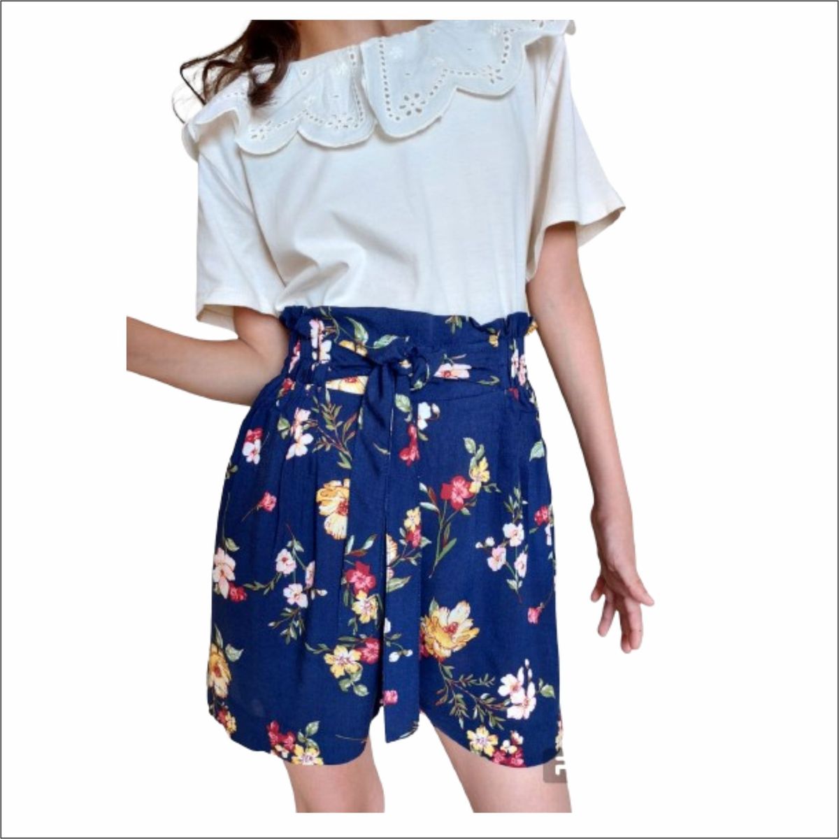 MARWAL - Short Klaudya - MARWALs Teen Collection - azul navy guinda