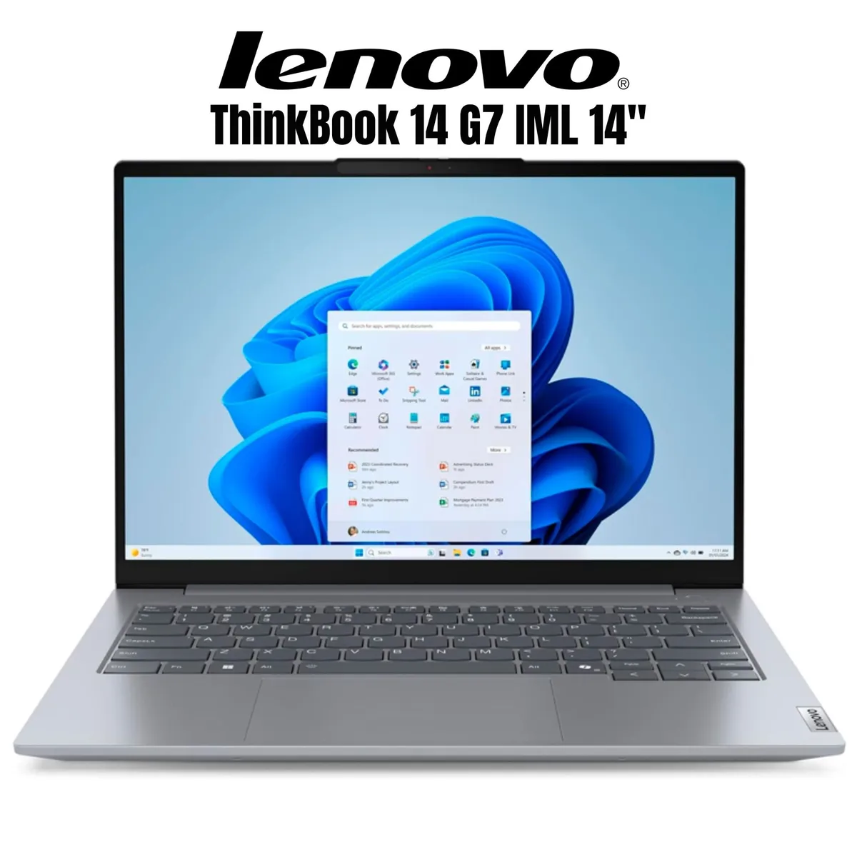 LENOVO - Laptop Lenovo ThinkBook 14 G7 IML 14" WUXGA IPS,Core Ultra 7-155H, Ram 16GB, Ssd 512GB, Win 11 Pro