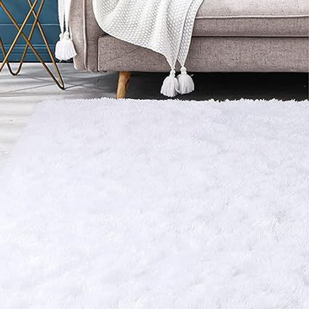 GENERICO - BAJADA DE CAMA RECTAGULAR 100X160CM BLANCO