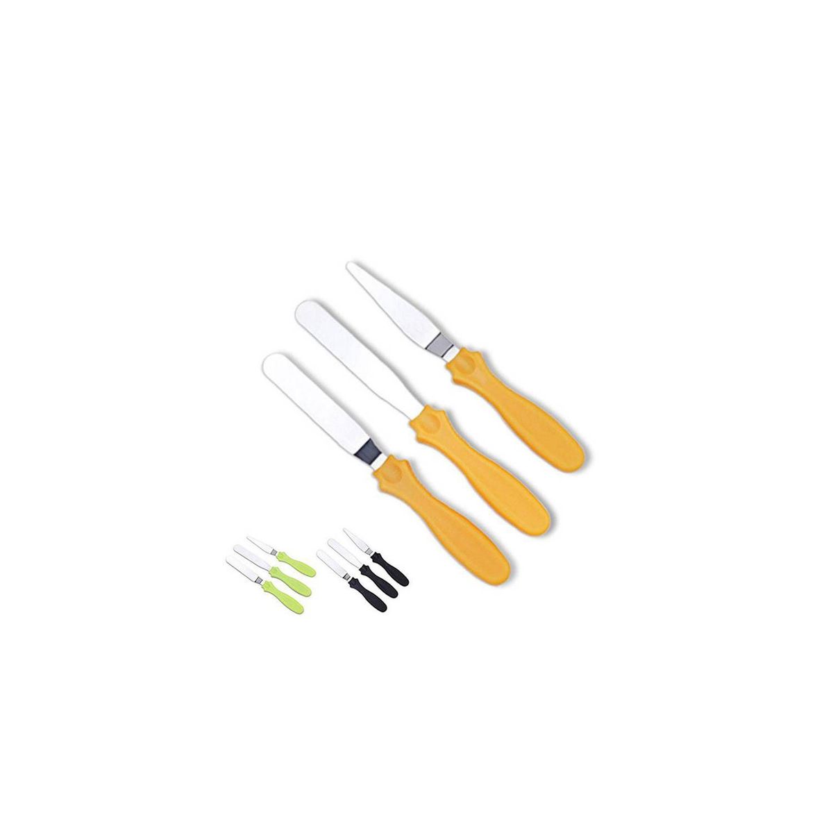 GENERICO - Espátulas 3 unidades en juego para cocina, repostería y decoración