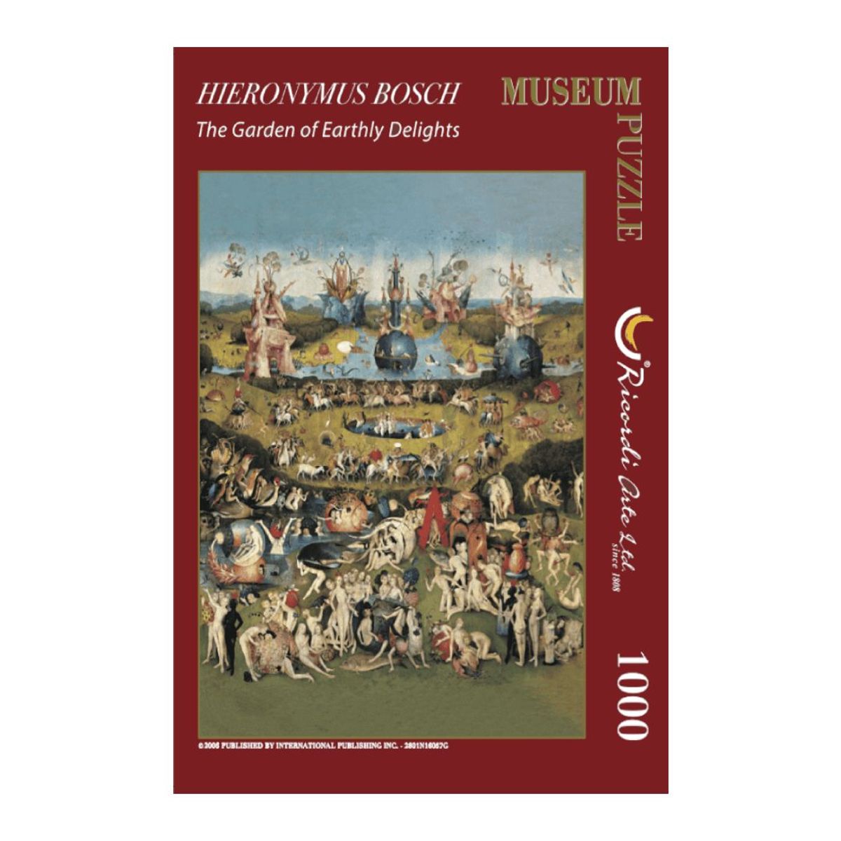 RICORDI ART - Rompecabezas Ricordi El Jardín De Las Delicias Bosch 1000 Piezas