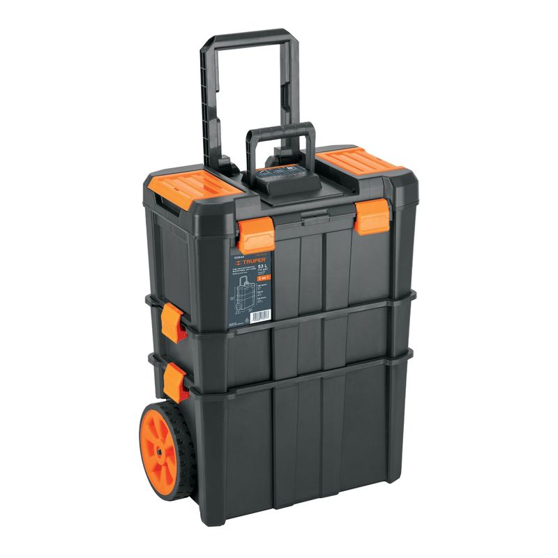 TRUPER - Caja para Herramientas con ruedas 3 en 1 53 Litros Truper