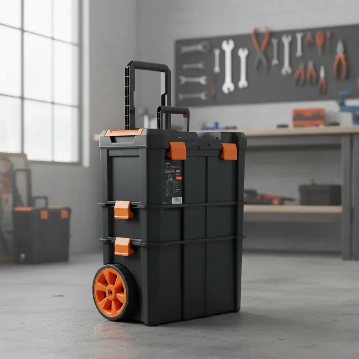 TRUPER - Caja para Herramientas con ruedas 3 en 1 53 Litros Truper