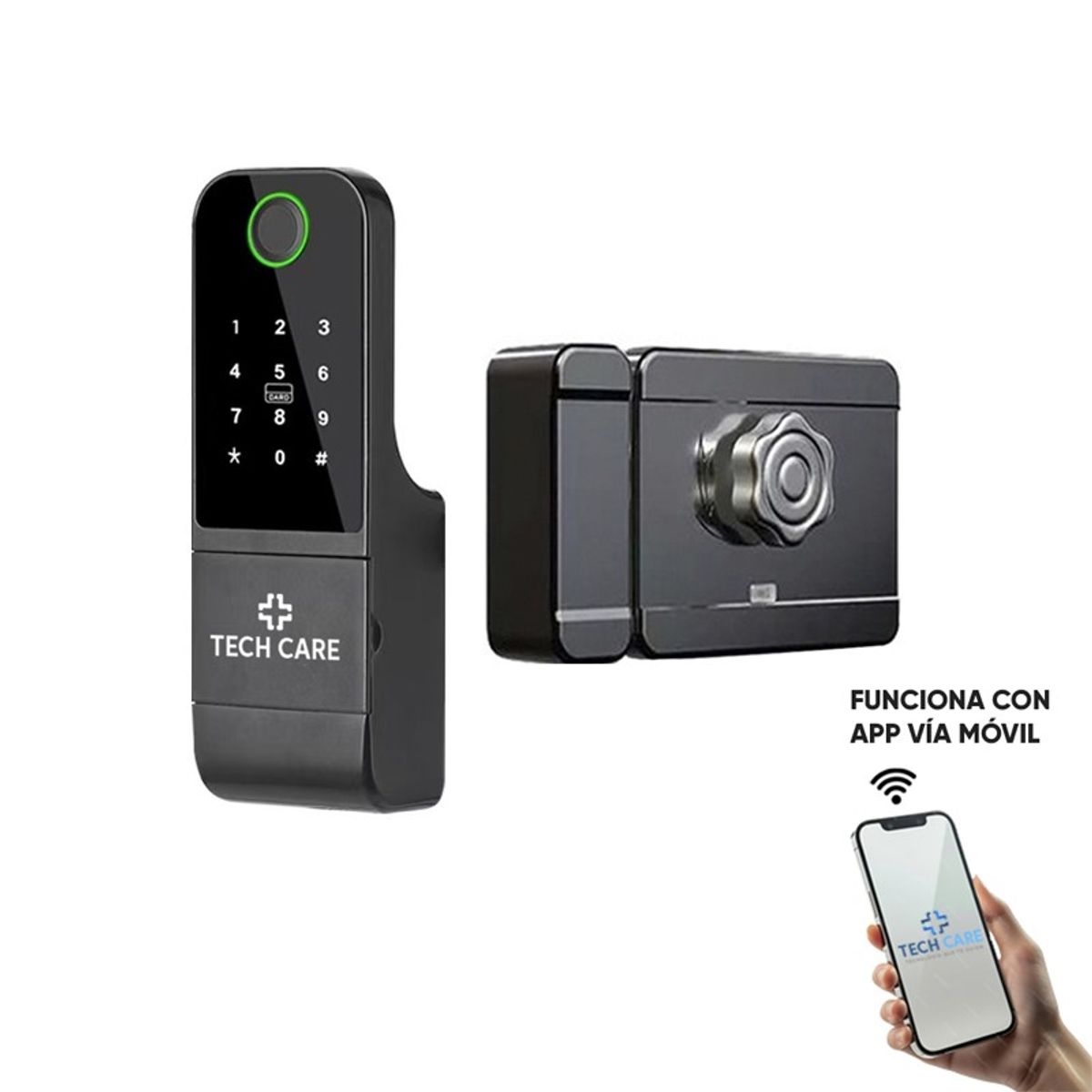 TECH CARE - Cerradura Inteligente Rim automática + A Prueba de agua