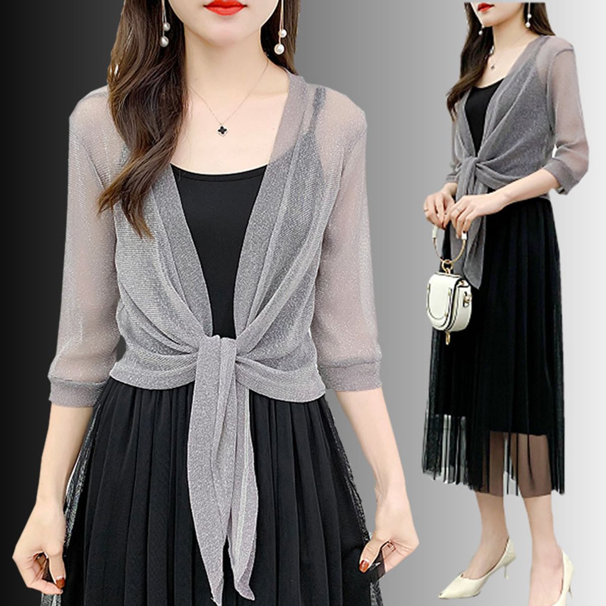 KAST PE - Cardigan de Fiestas Para Mujer  Modelo Escarchado