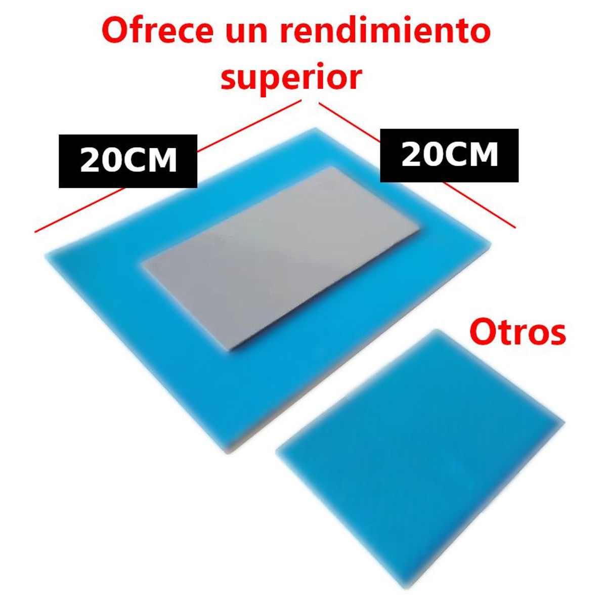 GENERICO - BIG Thermal Pad  20x20cm Disco Ssd M2 Gpu Disipador Multiusos Calor
