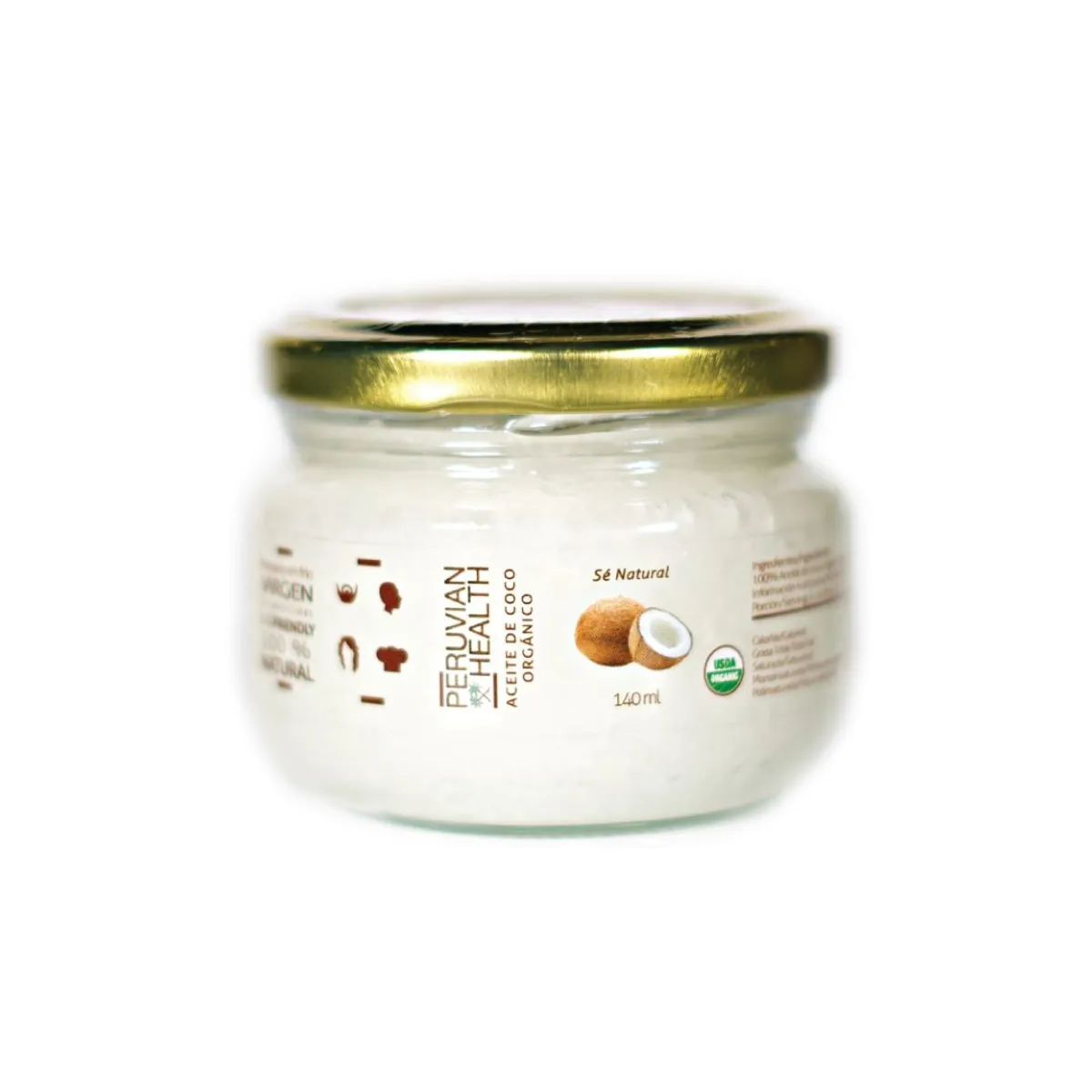 PERUVIAN HEALTH - ACEITE DE COCO VIRGEN ORGÁNICO 120ML