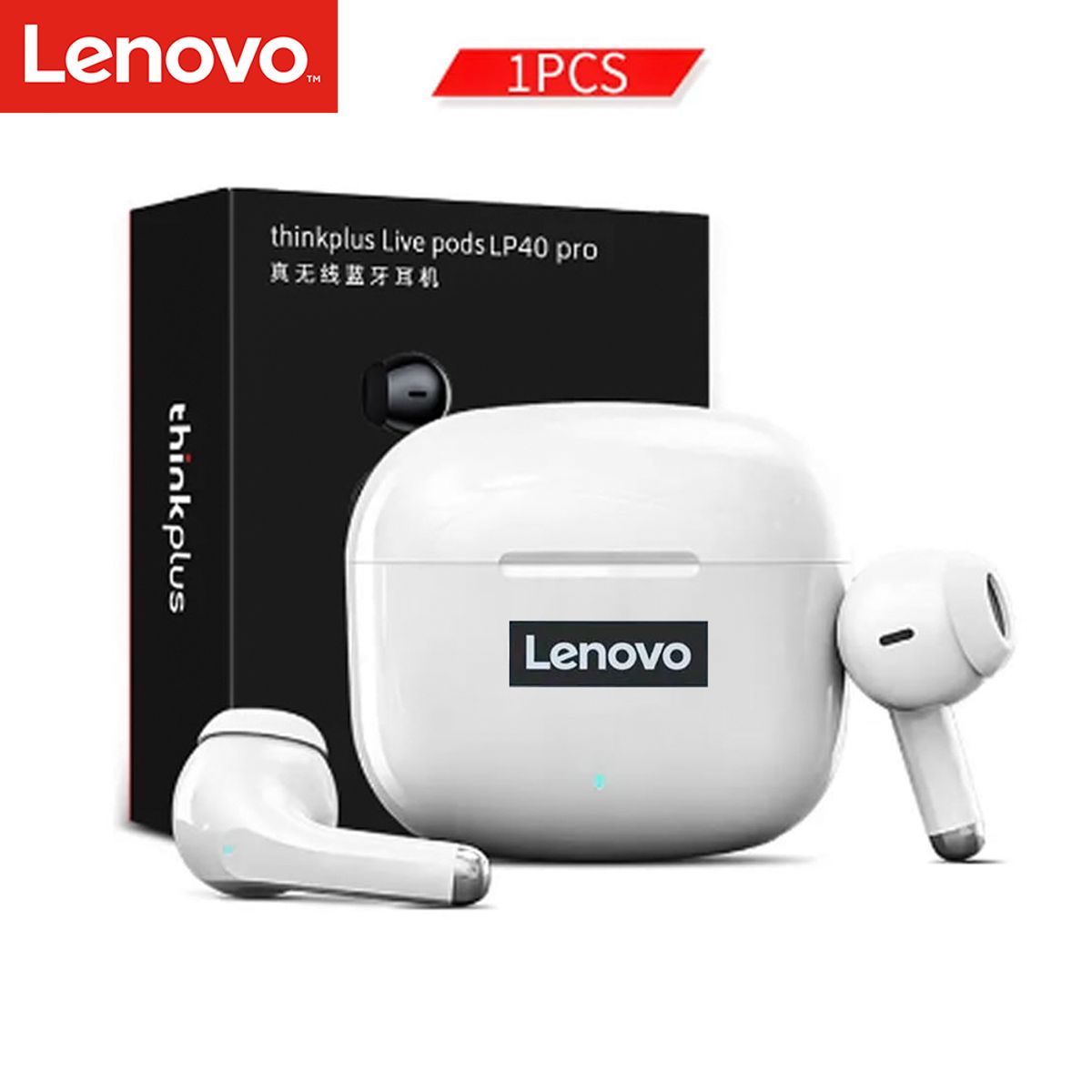 LENOVO - Audífonos Lenovo Lp40 Pro Livepods Thinkplus Bluetooth 5.1 Blanco