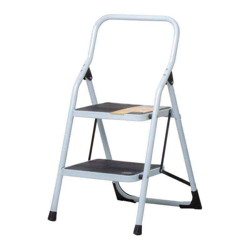 PRETUL - Escalera tubular, plegable, 2 peldaños