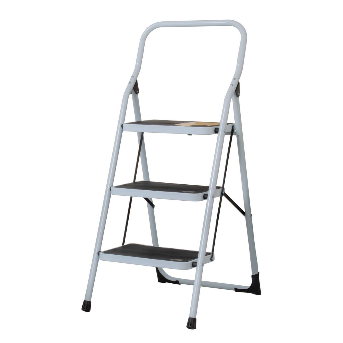 PRETUL - Escalera tubular, plegable, 3 peldaños