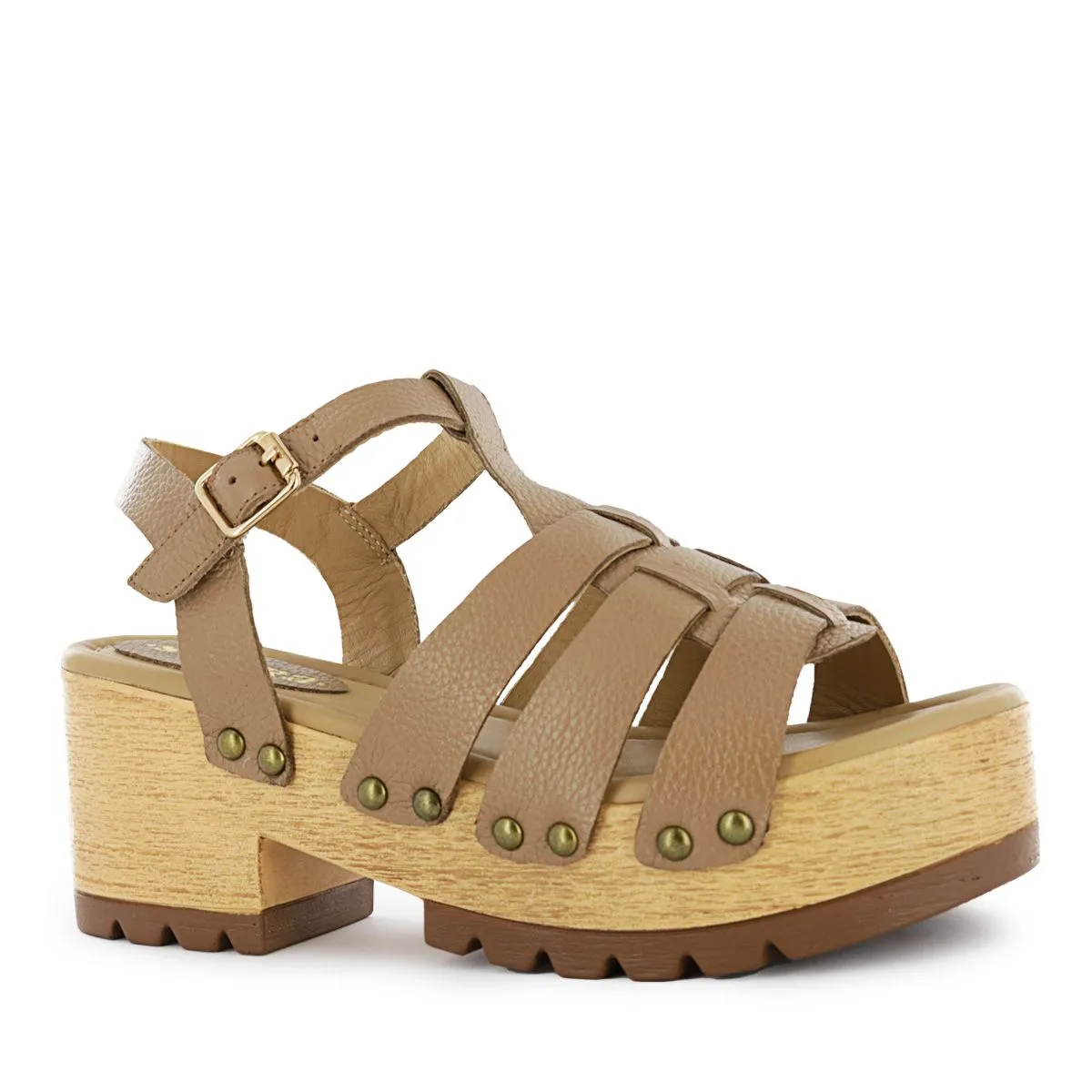 SESTRA - Sandalias con Plataforma Mujer Sestra Catalana01 Cocoa Cuero Natural