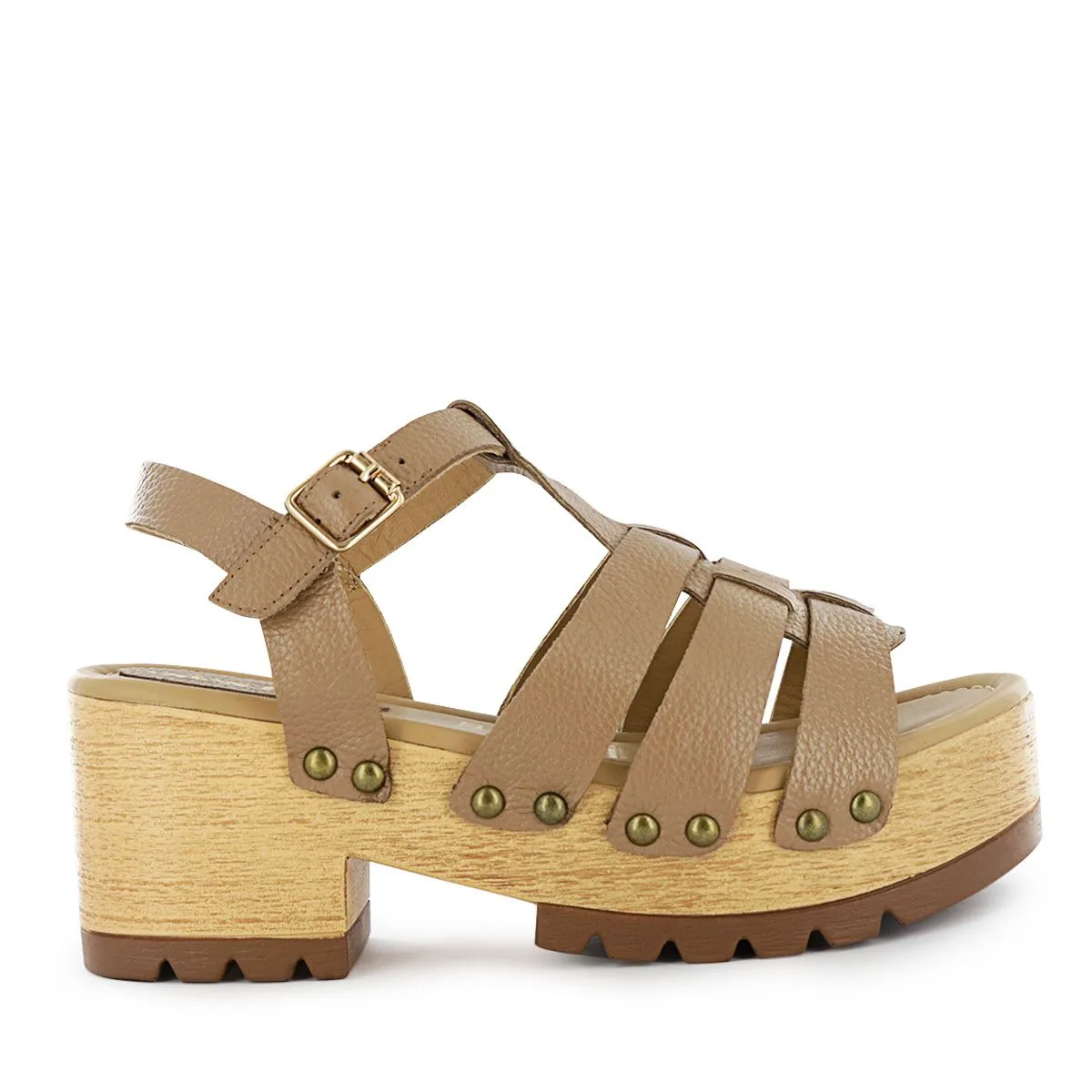 SESTRA - Sandalias con Plataforma Mujer Sestra Catalana01 Cocoa Cuero Natural