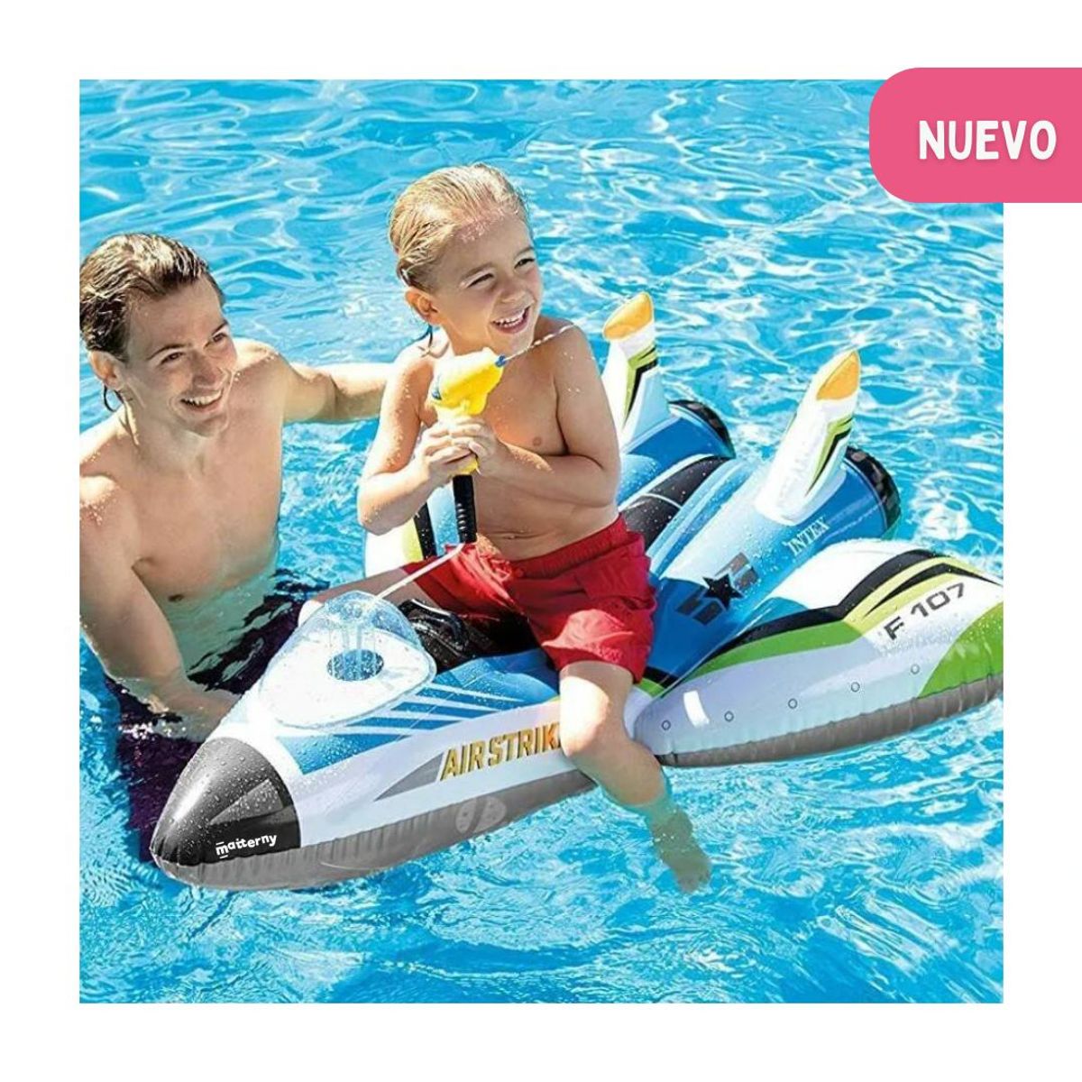 INTEX - Flotador para niños «AVION» Blue
