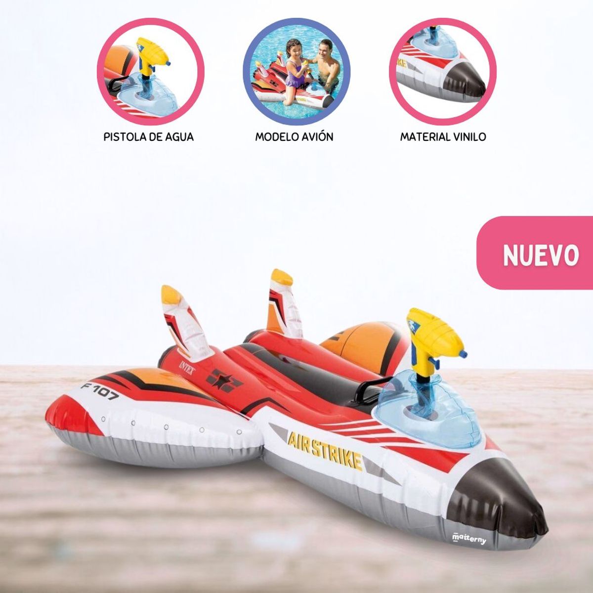 INTEX - Flotador para niños «AVION» Red