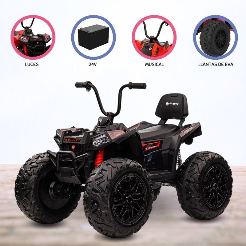 BEAUTIFUL - Cuatrimoto a Batería para Niños «HOLLICY» Black