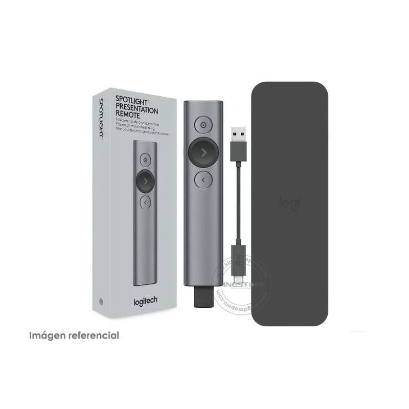 LOGITECH - Puntero Logitech 30M Spotlight Wireless Bluetooth Grey
