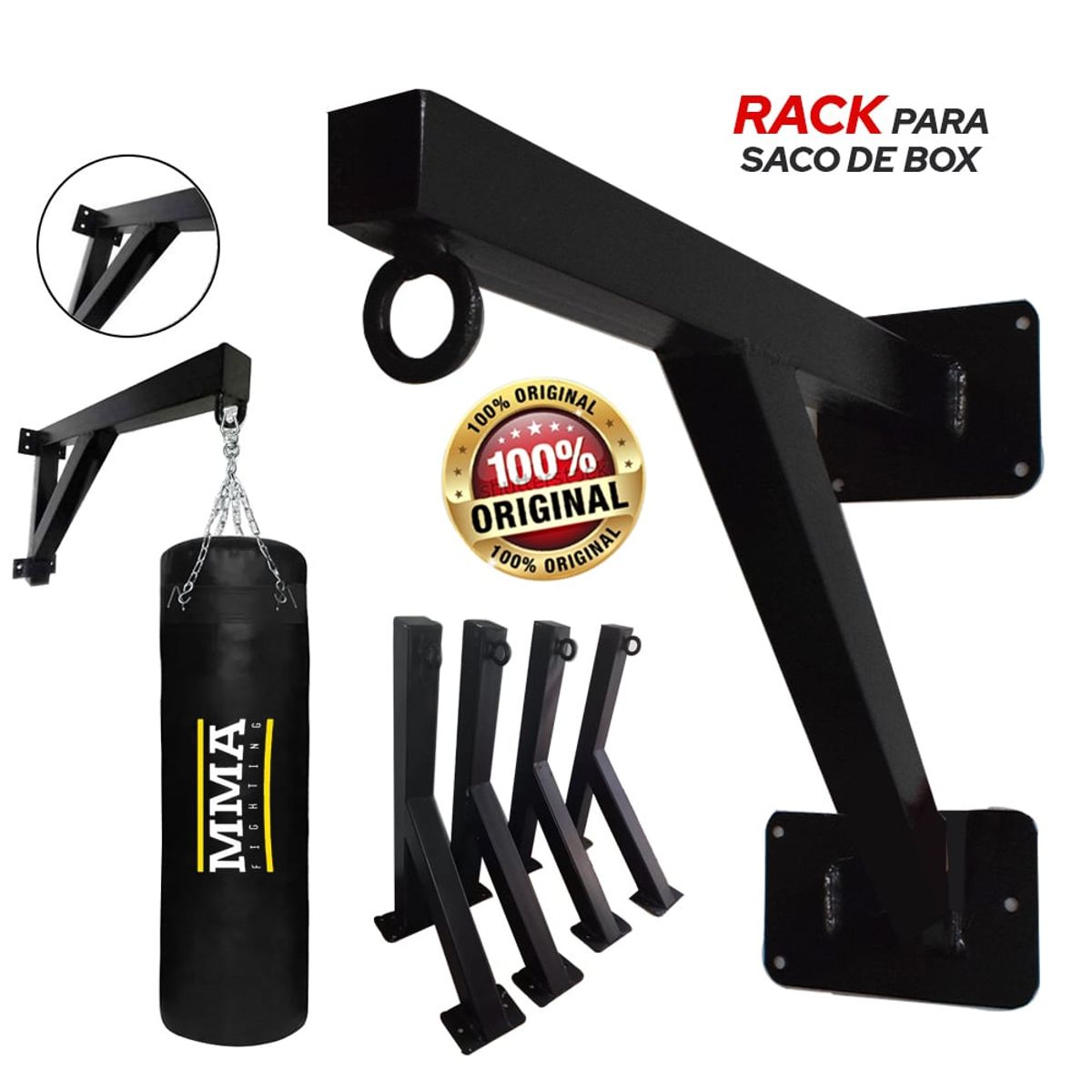 HOLGU - RACK Para Colgar Saco De Box Con Pernos Y Tarugos De Regalo