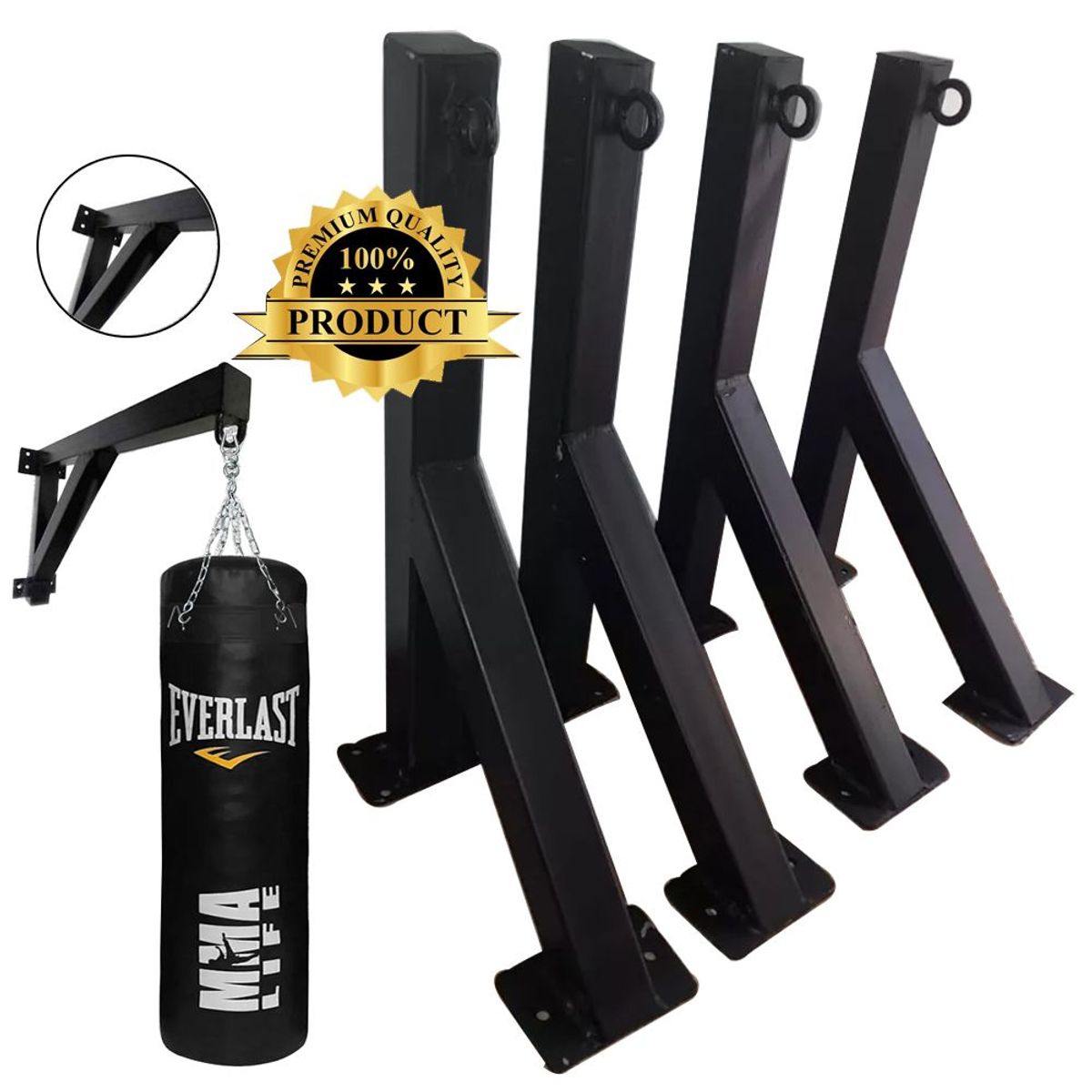 HOLGU - RACK Para Colgar Saco De Box Con Pernos Y Tarugos De Regalo