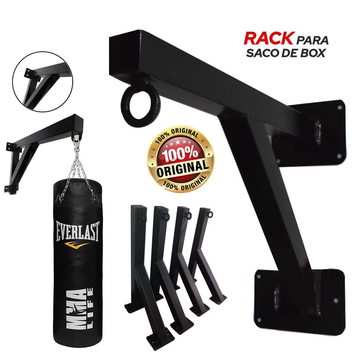 HOLGU - RACK Para Colgar Saco De Box Con Pernos Y Tarugos De Regalo