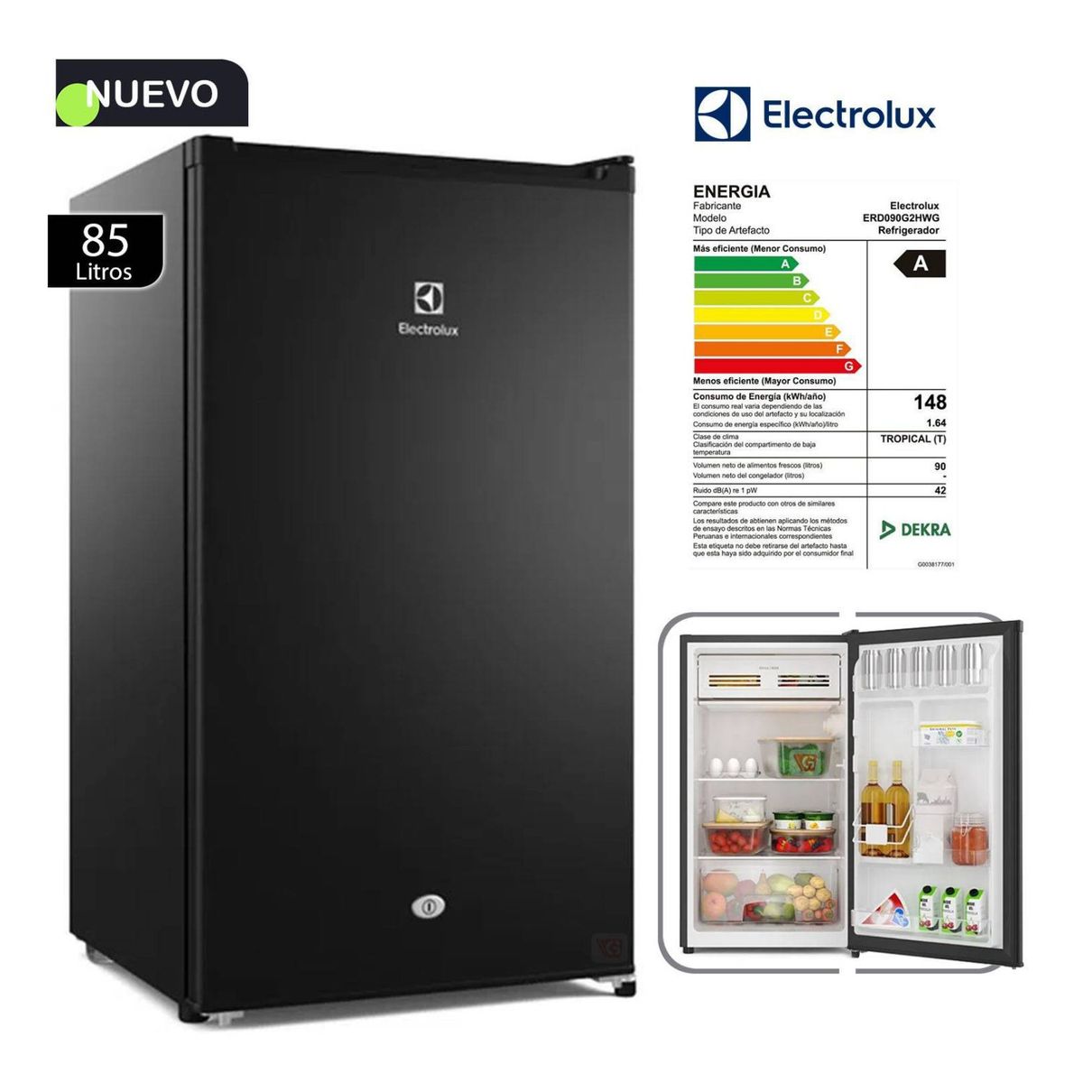 ELECTROLUX - Frigobar Electrolux Premium ERD090G2HWB - Black