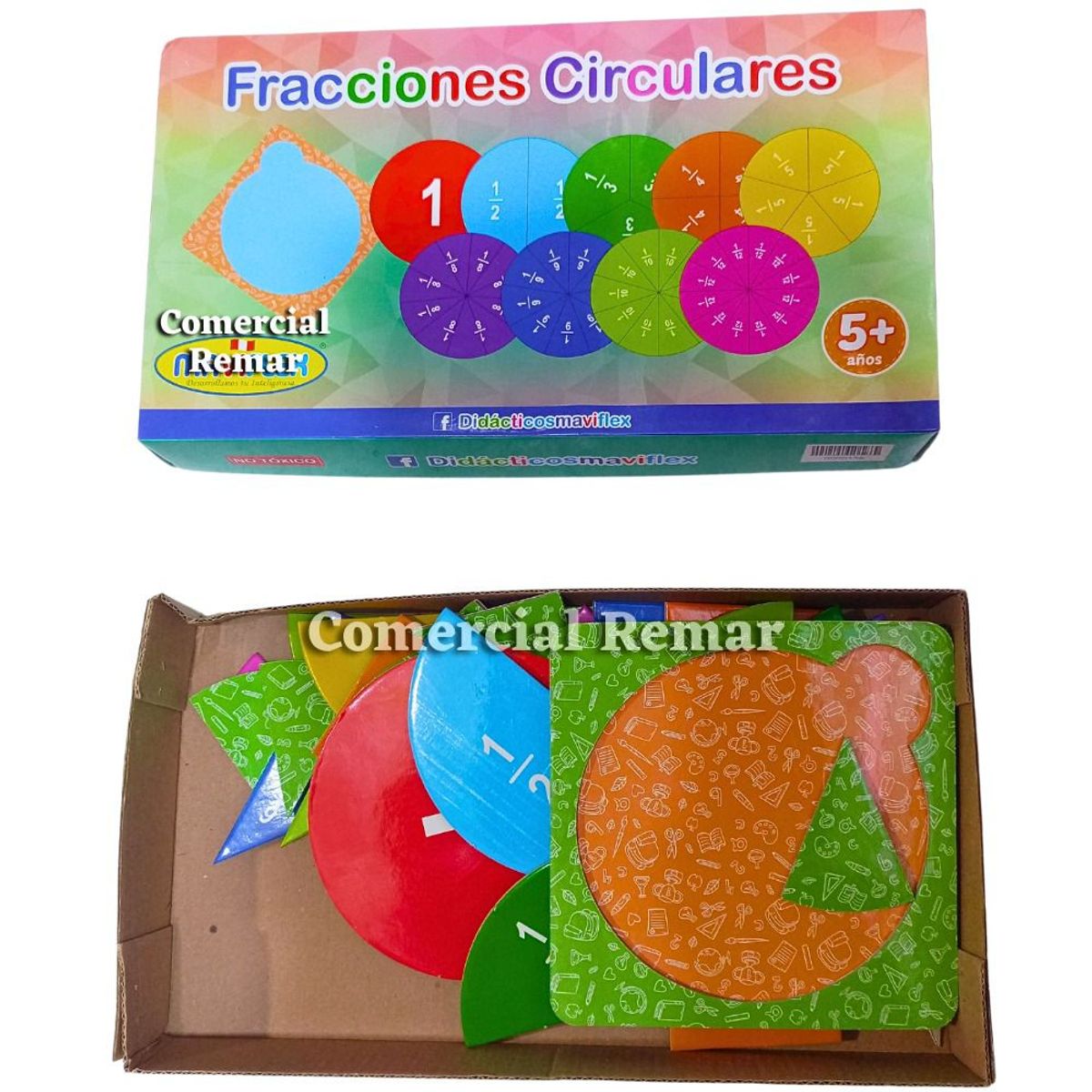 GENERICO - Juego Didáctico de Matemáticas Fracciones Circulares