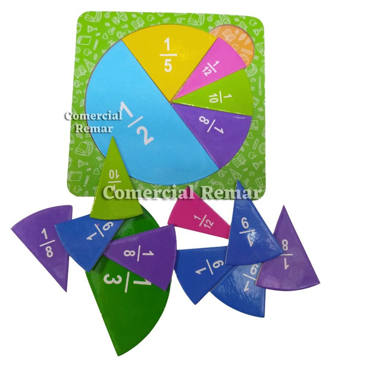 GENERICO - Juego Didáctico de Matemáticas Fracciones Circulares