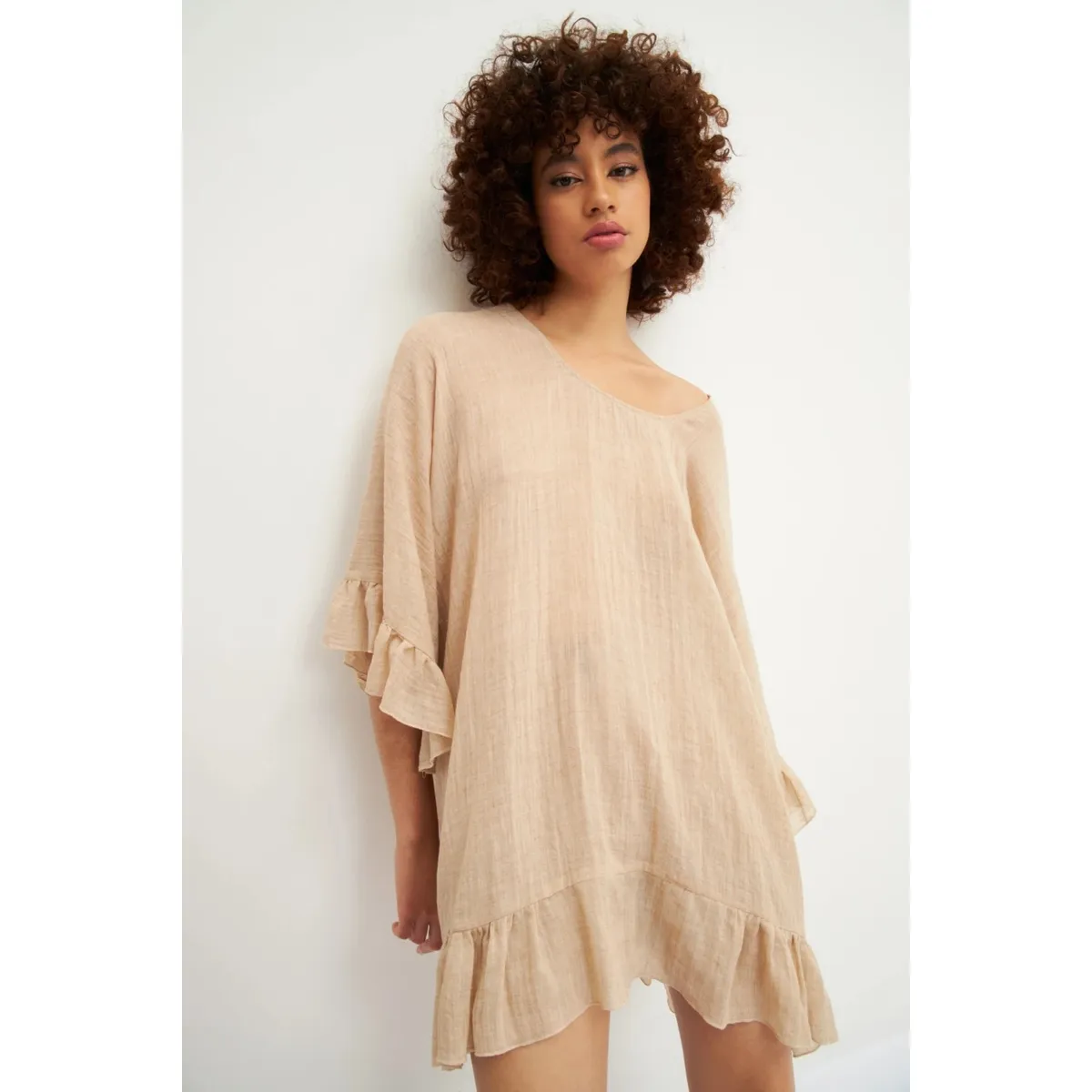 KAST PE - Salida Vestido de Playa Modelo Elena - Khaki