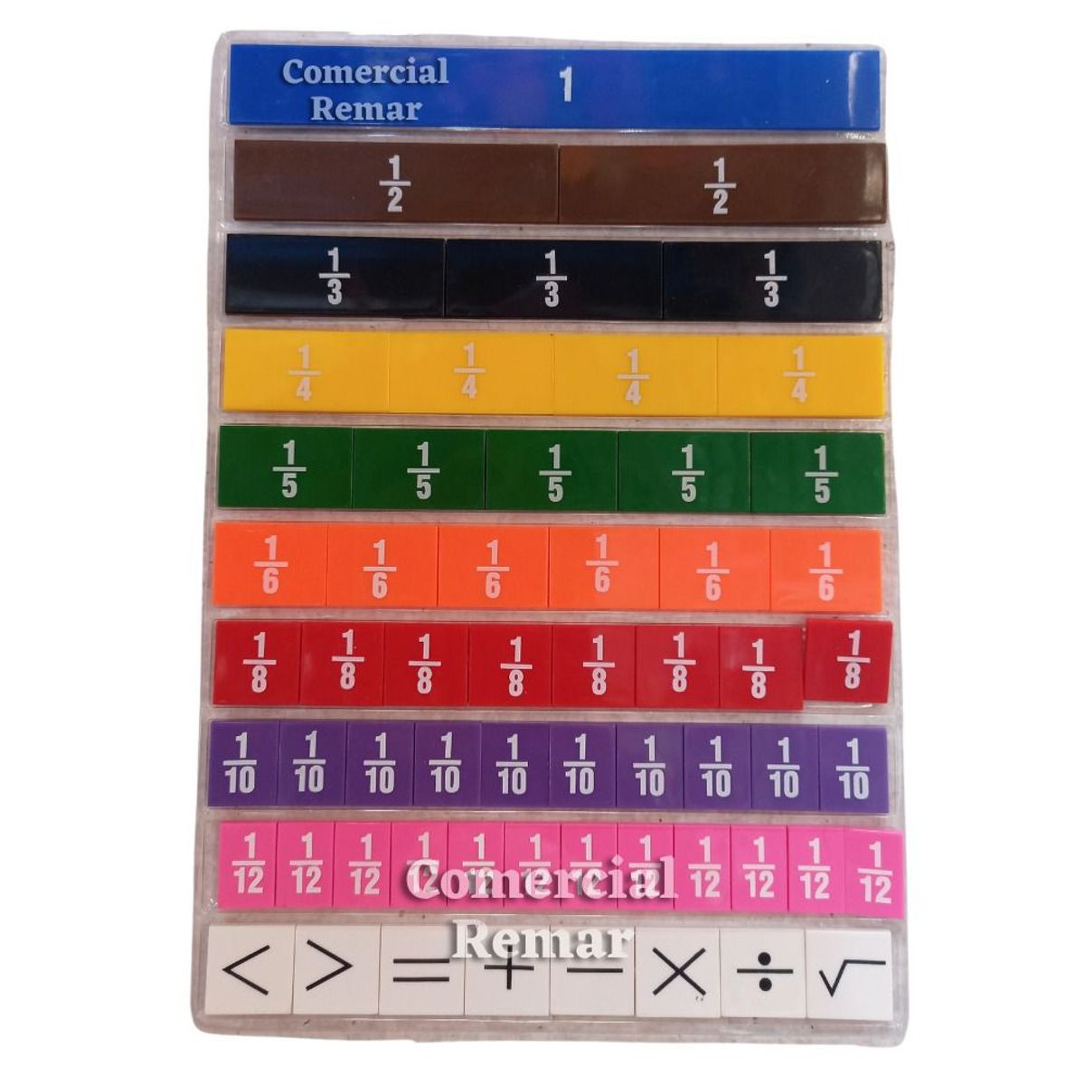 GENERICO - TIRAS DE FRACCIONES DE MATEMATICAS