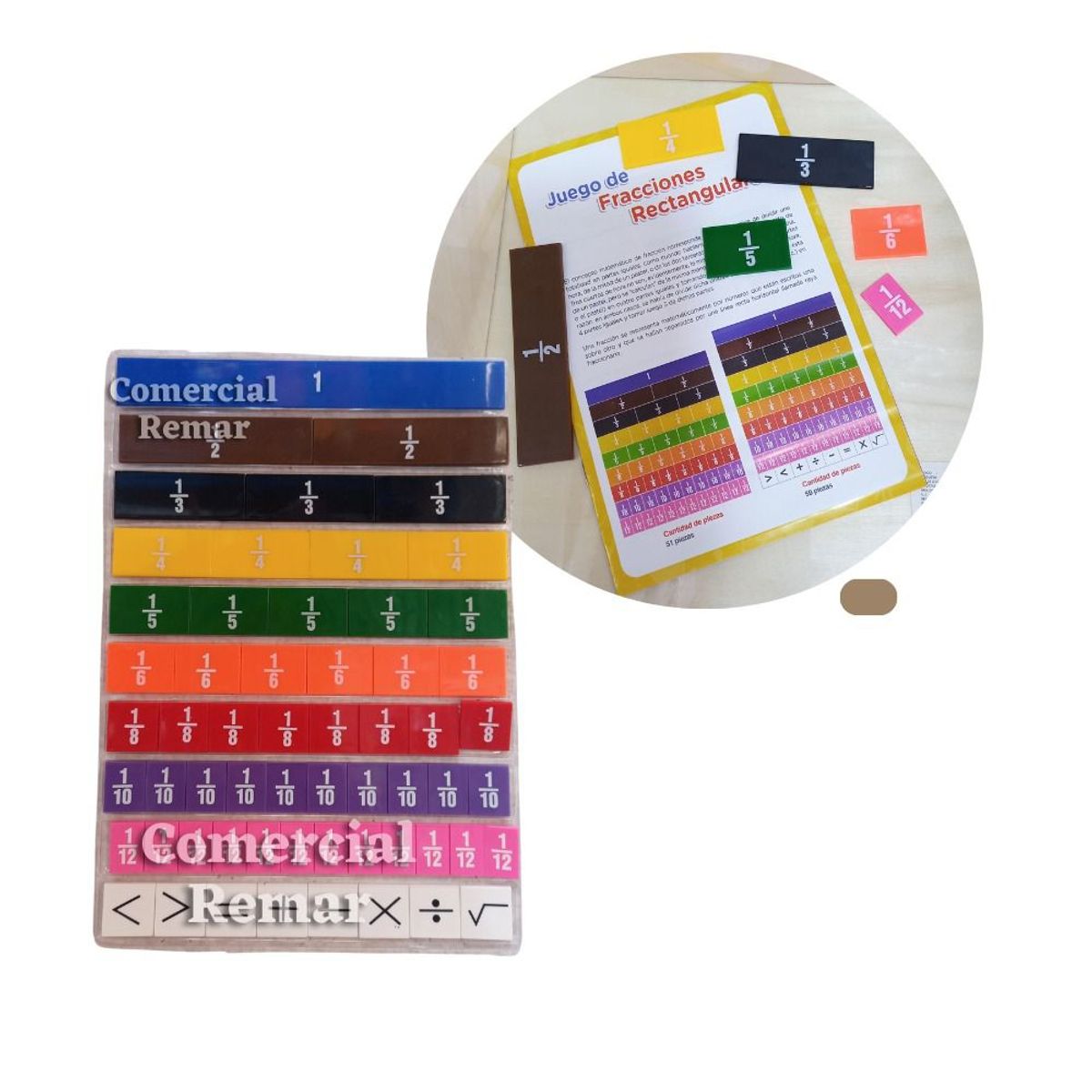 GENERICO - TIRAS DE FRACCIONES DE MATEMATICAS