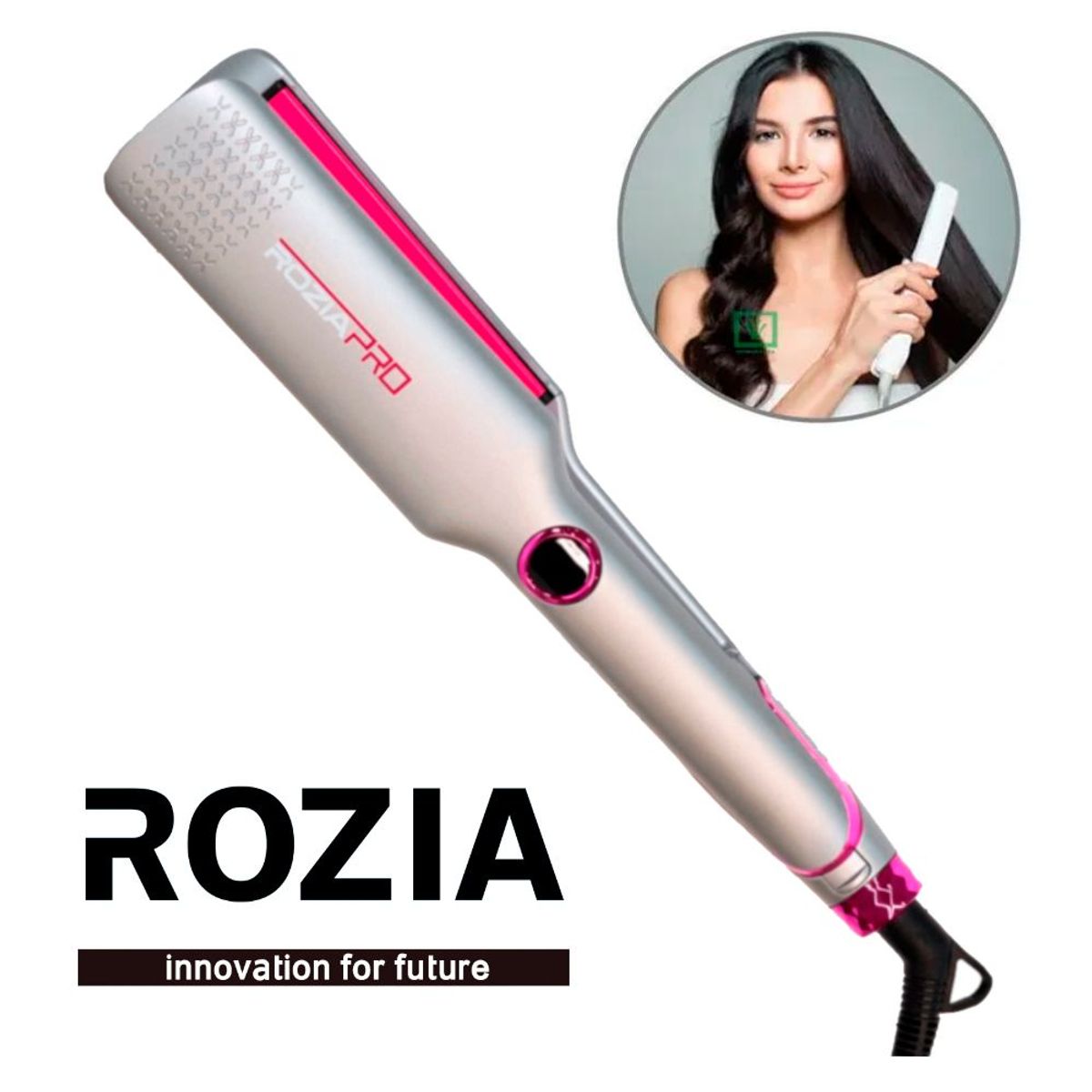 GENERICO - Plancha De Cabello Alisadora Profesional Rozia 230 ºC Placa Cerámica