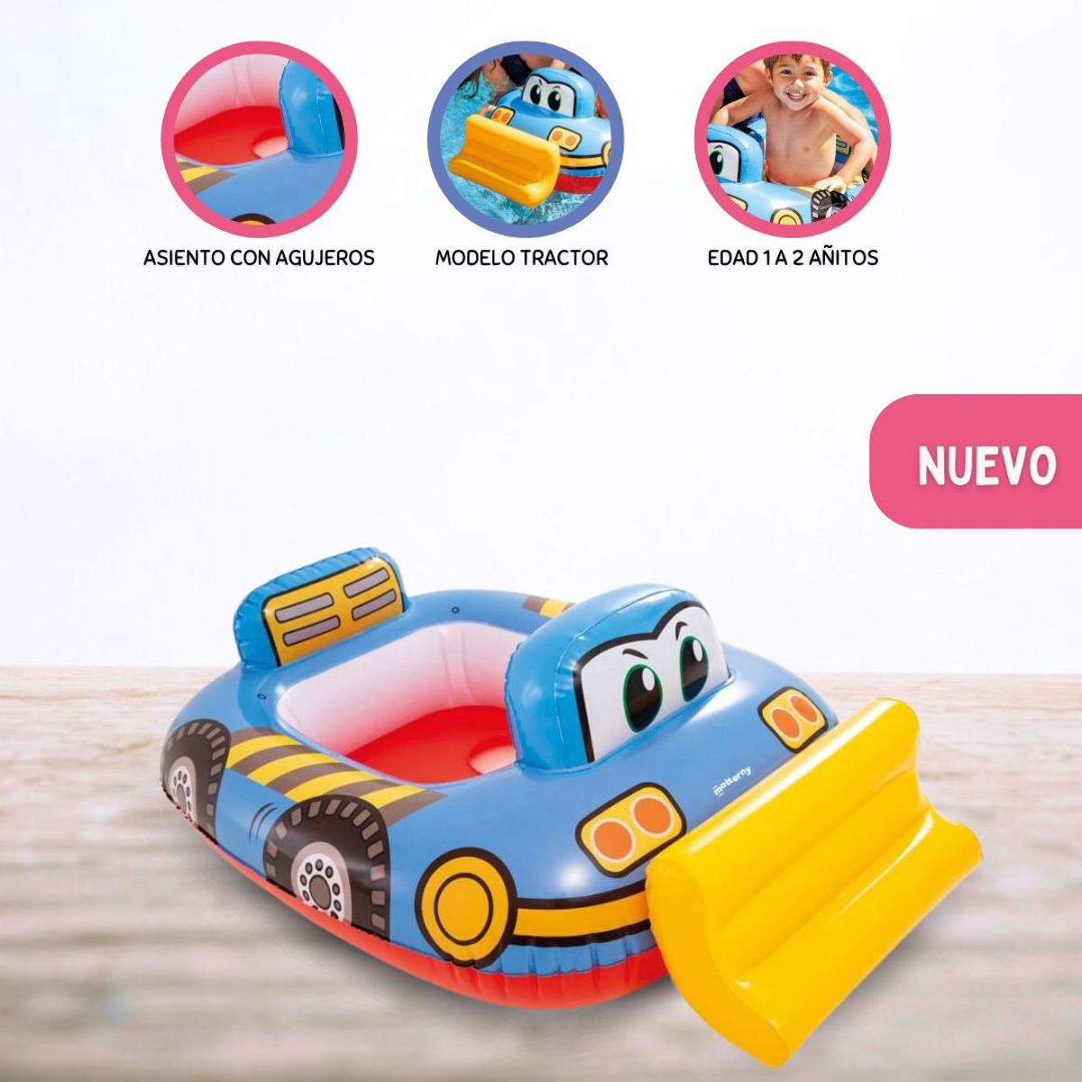 INTEX - Flotador para Niños «TRACTOR»