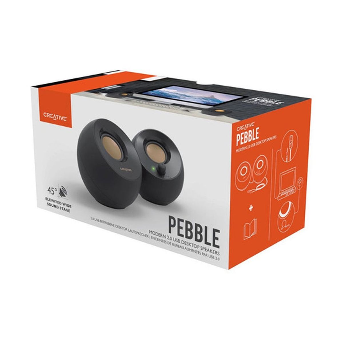 CREATIVE - Parlante Creative Pebble 2.0 Negro