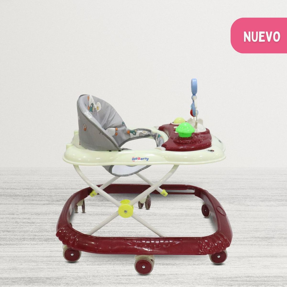 EBABY - Andador con bandeja divertida para Bebés «CRISTAL» Red