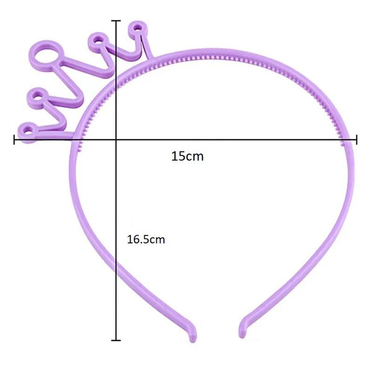 GENERICO - Vincha lila corona fiesta cumpleaños reina princesa