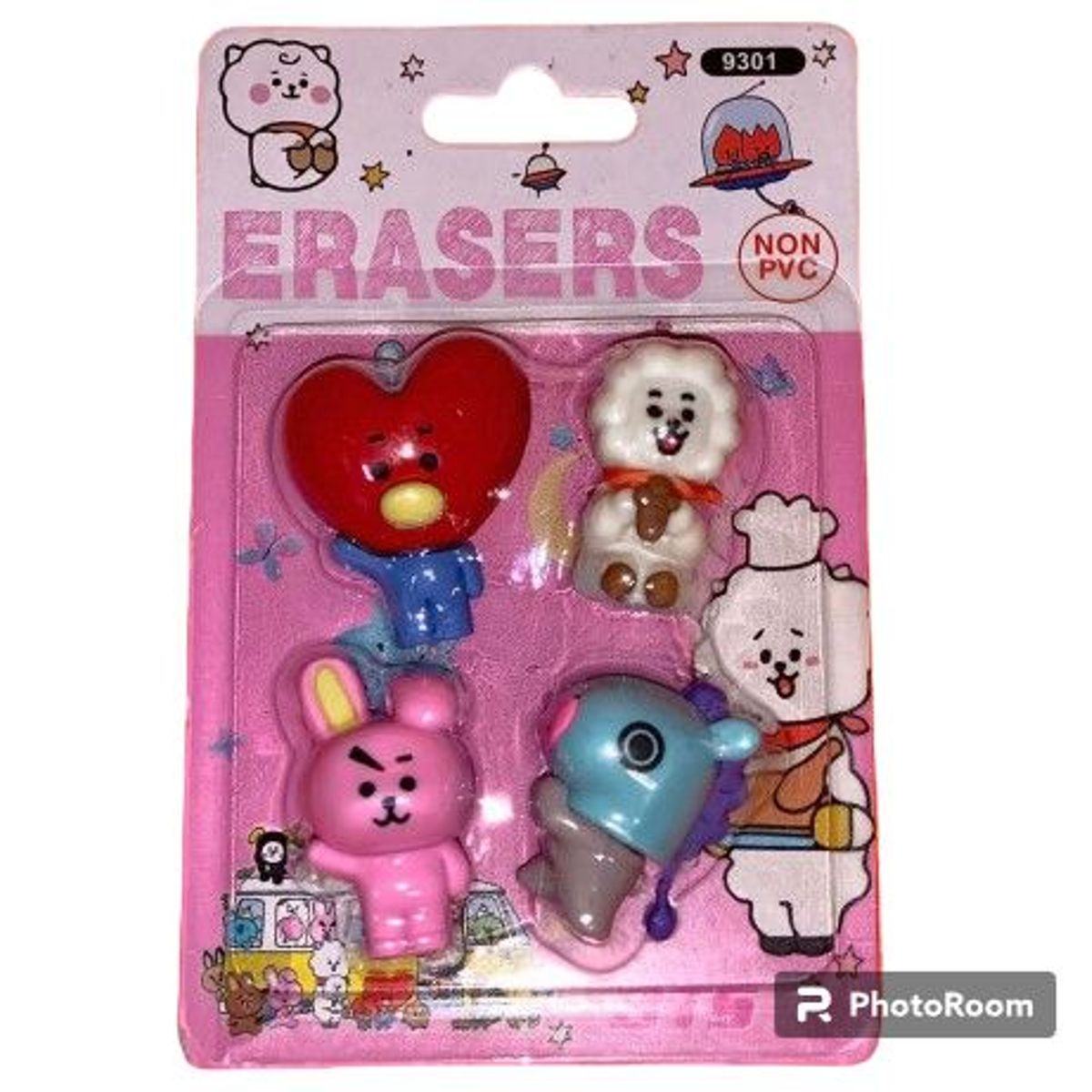 GENERICO - Juego de borrador desmontable de dibujos animados para niñas