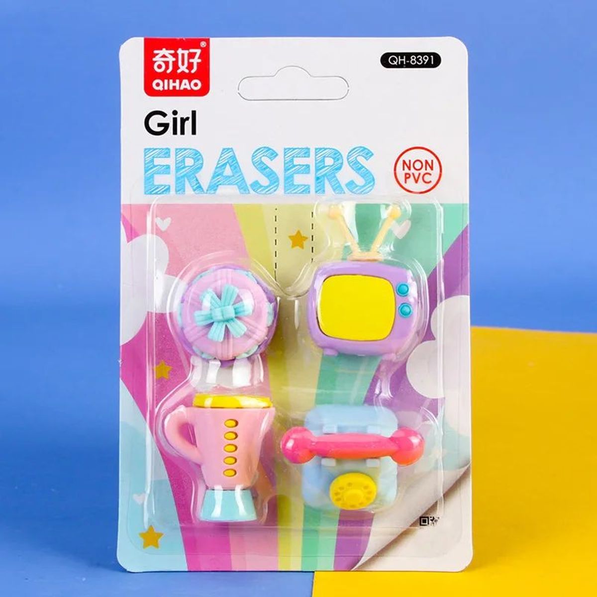 GENERICO - Juego de borrador desmontable de dibujos animados para niñas