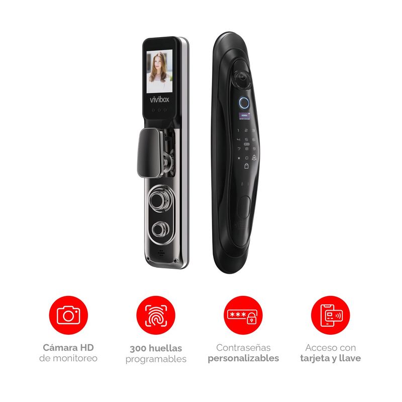 VIVIBOX - Cerradura De Puerta Inteligente Con Cámara Avanzada