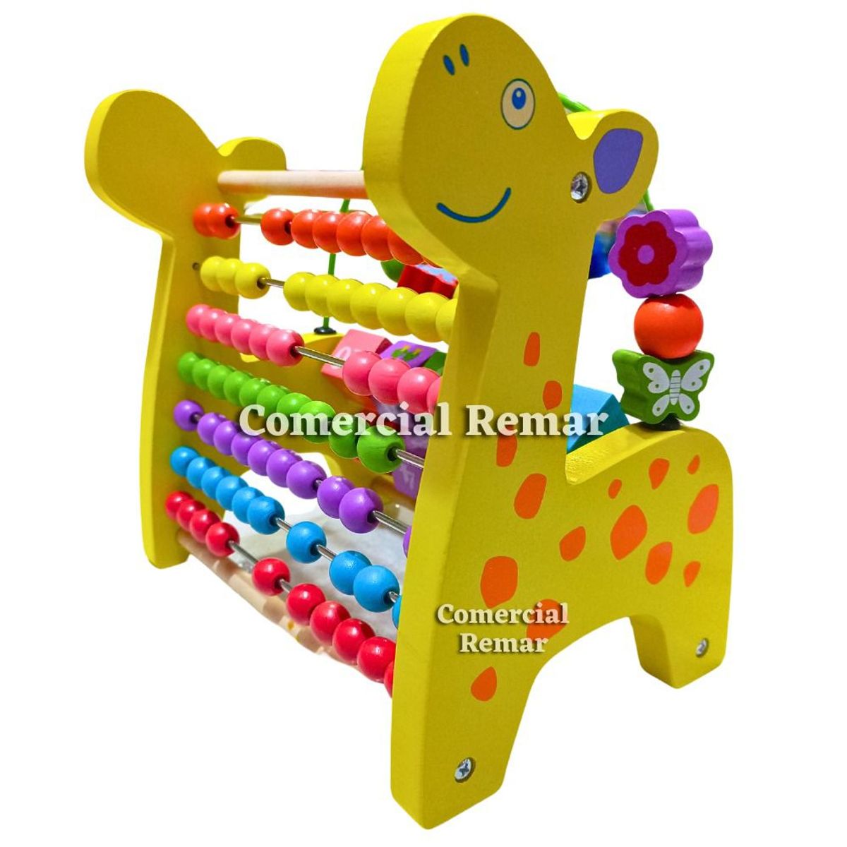 GENERICO - Juego Didáctico Jirafa de Madera Abaco Circuito Educativo