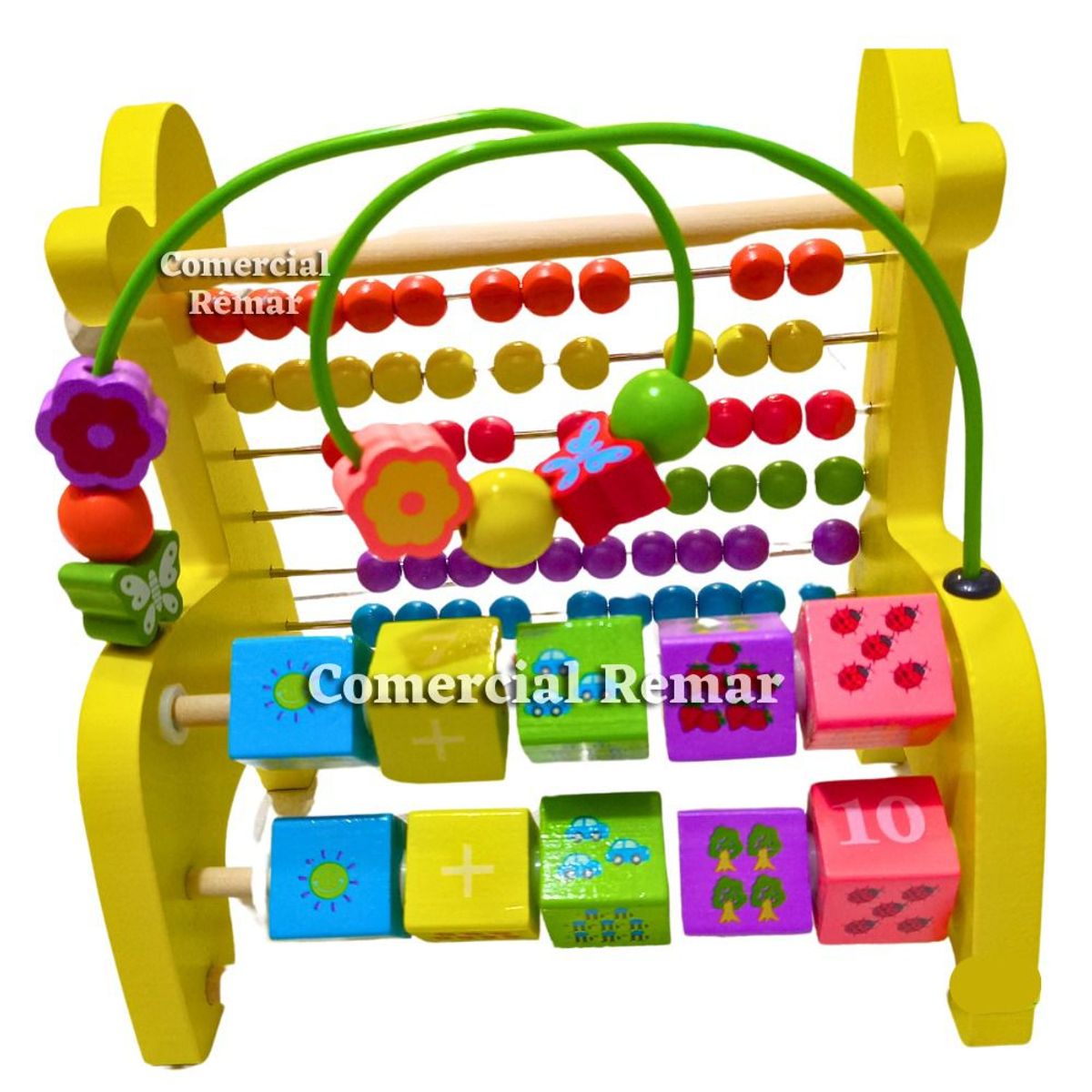 GENERICO - Juego Didáctico Jirafa de Madera Abaco Circuito Educativo