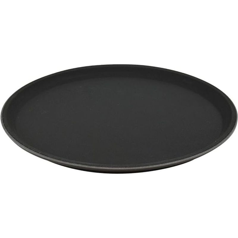 GENERICO - Azafate antideslizante bandeja 30cm circular negro
