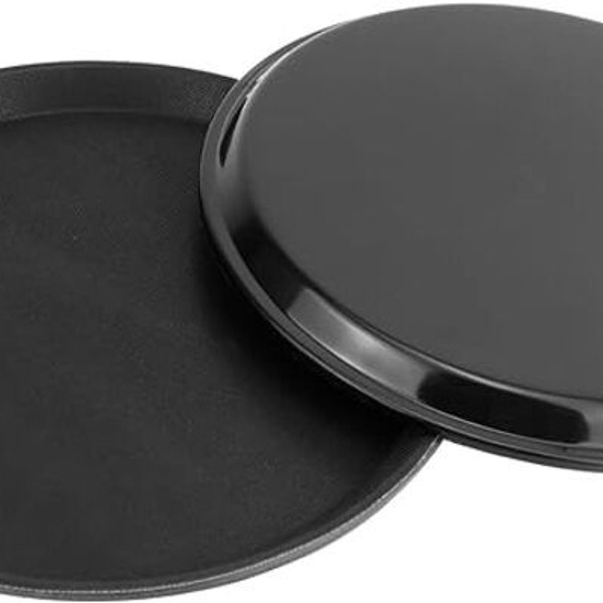 GENERICO - Azafate antideslizante bandeja 30cm circular negro
