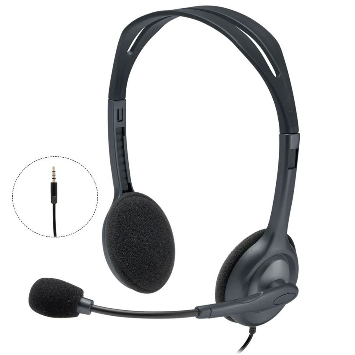 LOGITECH - Audifono con Microfono Logitech H111 Silver