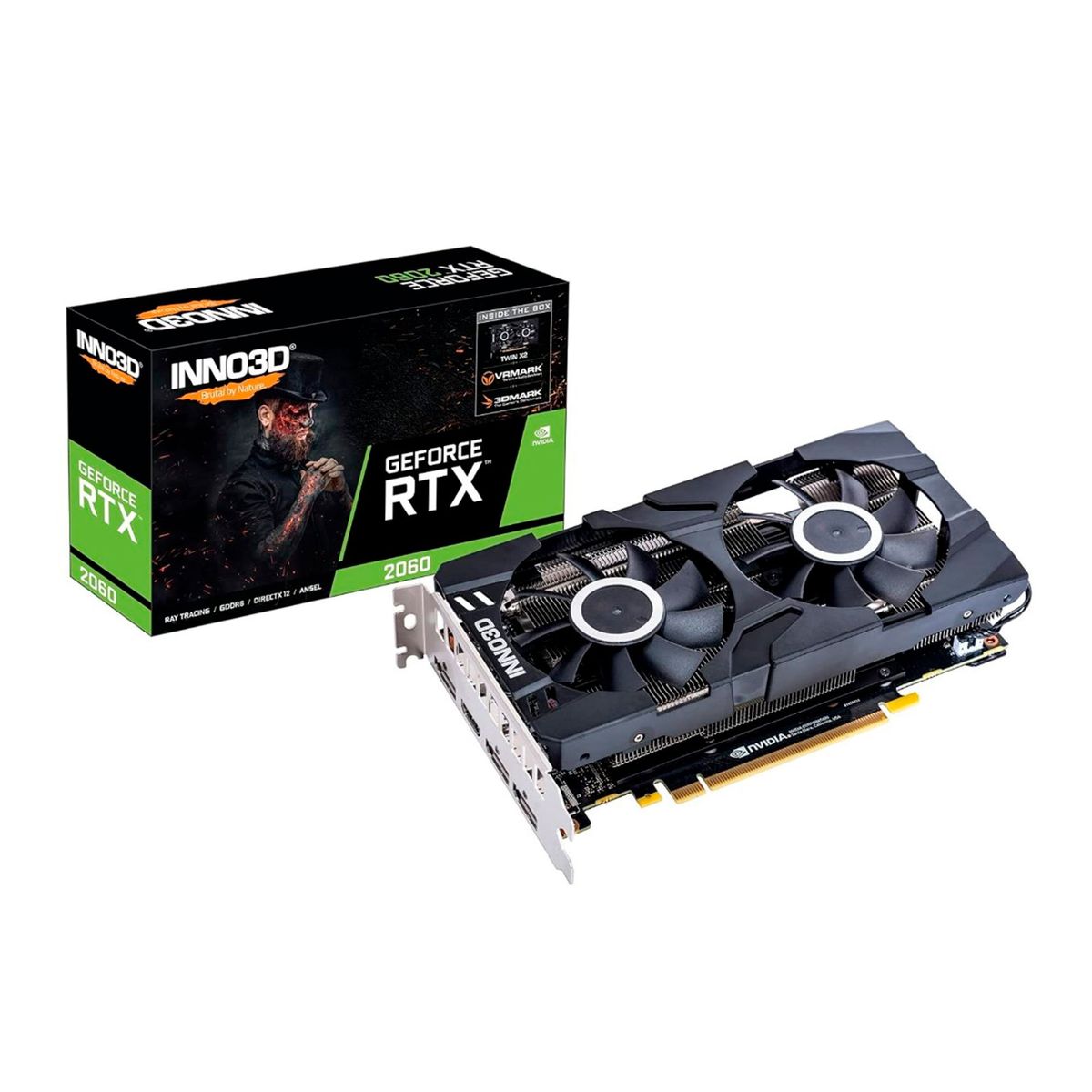 GENERICO - TARJETA DE VIDEO INNO3D GEFORCE RTX 2060 6GB P/N: N20602-06D6-1710VA15L