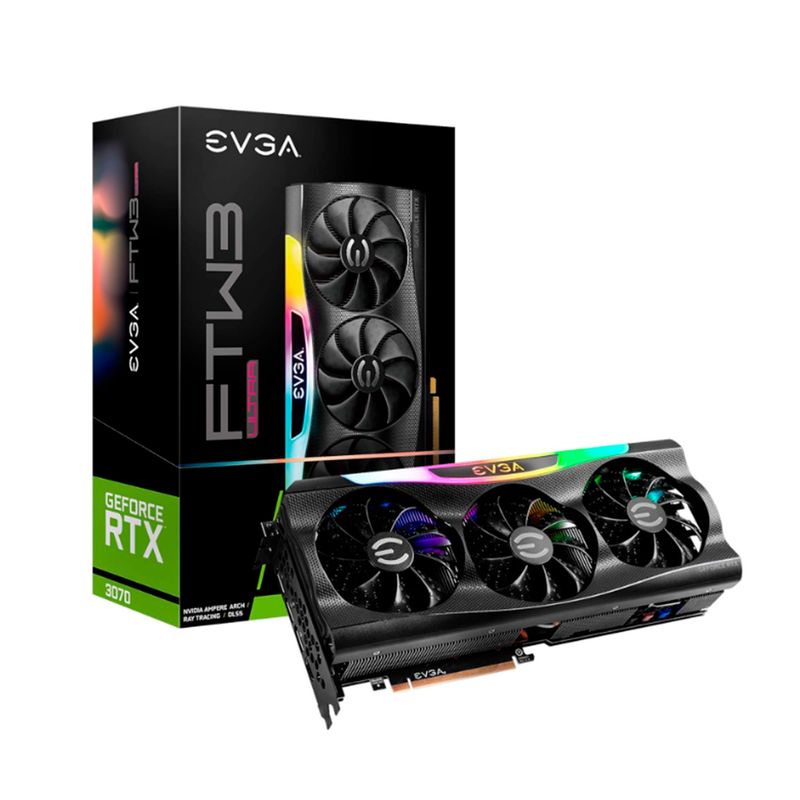 EVGA - TARJETA DE VIDEO EVGA NVIDIA GEFORCE RTX 3070 8GB P/N: 08G-P5-3767-KL