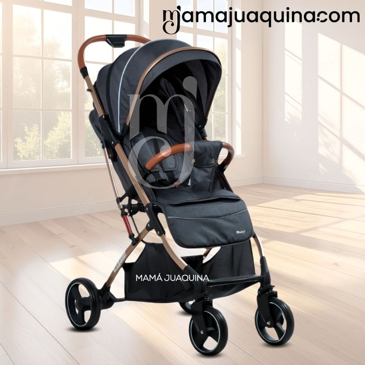 EBABY - Coche De Paseo Maleta «SUNNY GOLD» Dark Gray