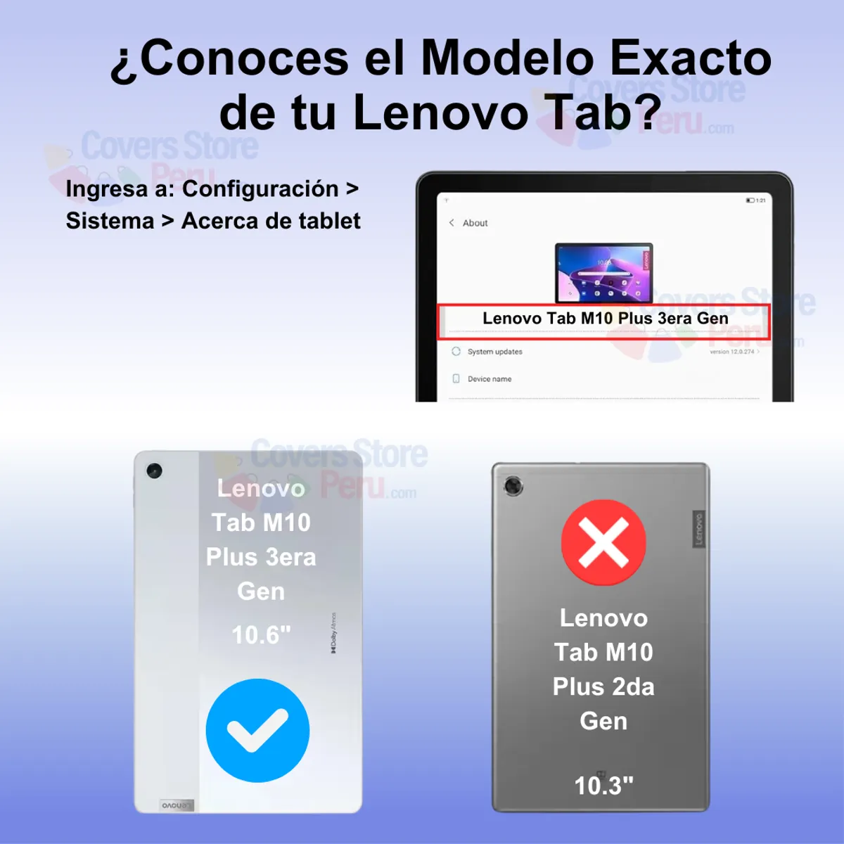 GENERICO - Funda para Lenovo M10 Plus 10.6" Giratorio Azul + Parante Antishock