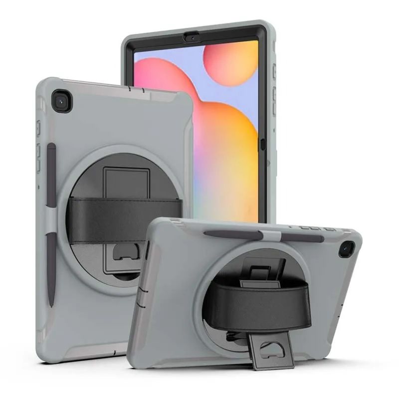 GENERICO - Funda para iPad 10.9" 2022 Armor Gris Giratorio + Parante Antishock