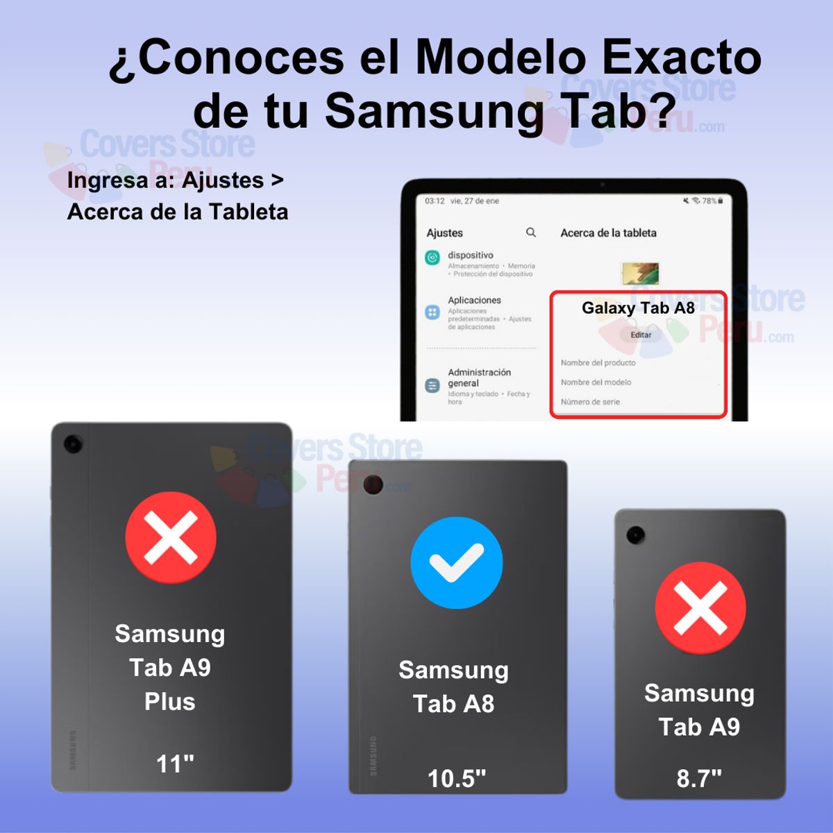 GENERICO - Funda para Samsung A8 2021 10.5" Roja Giratorio + Parante Antishock